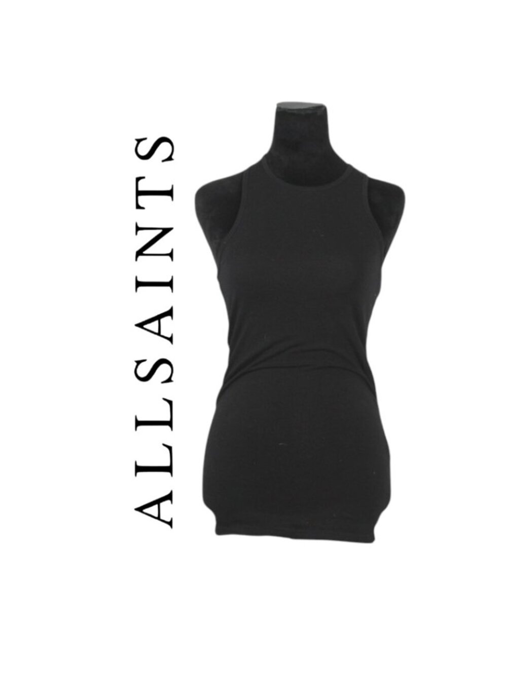 All Saints Black Tank Top Size 12